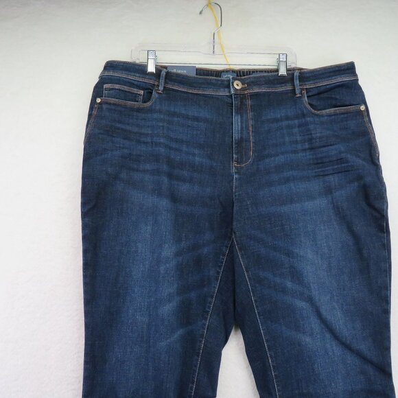 J Jill Jeans Size 24 Regular Slim Ankle Iconic Dark Wash Cotton Stretch New - Picture 2 of 16